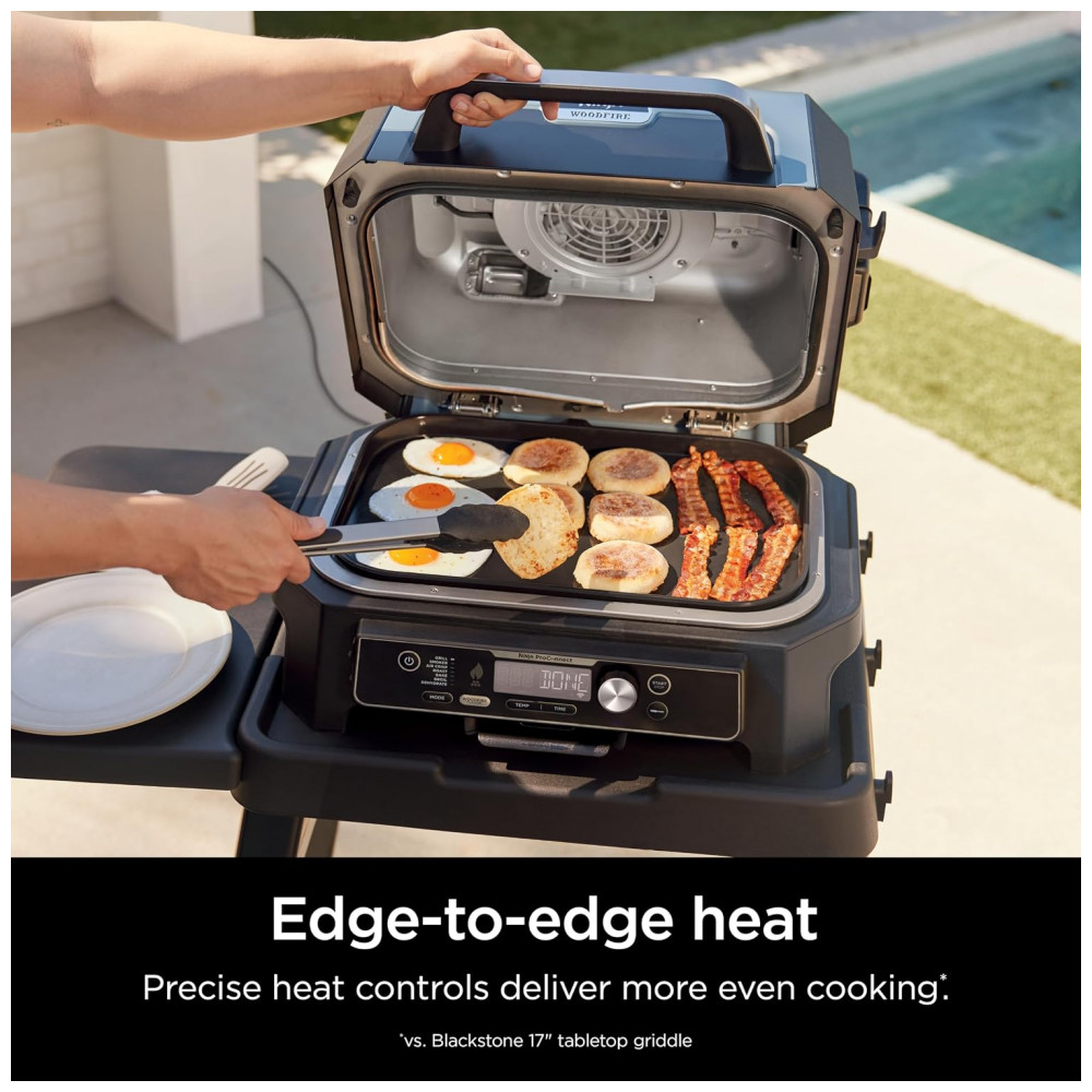 Chapa Grill Ninja Woodfire XL Cerâmica Antiaderente Acessório para OG800 e OG900 45 cm