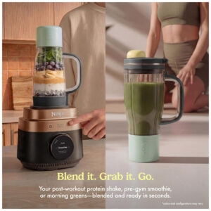 Liquidificador e Processador Ninja CrushBOSS 3 em 1 1850W Jarra XL 72 oz Onyx