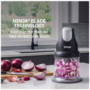 Processador de Alimentos Manual Ninja Express Chop NJ100GR Cesta 16 oz 2 xícaras 200 W Picar Triturar Pulsar