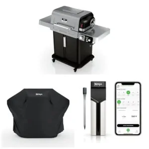 FlexFlame. Pacote inicial. Sistema de cozimento 5 em 1 para churrasqueira elétrica a propano. Inclui tampa de