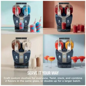 Máquina de Frozen Drink Ninja SLUSHi Twist Smart Dual SlushAssist FS701BL 44,5 cm 17,5 Profundidade