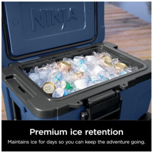 Ninja FrostVault 41.98 litros geladoer with Wheels. Armazenamento a seco. Lakeshore Azul 41,98 litros Lakeshore Azul