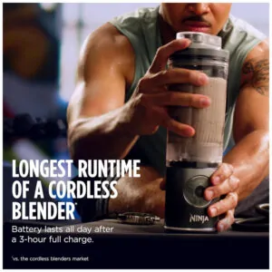 Liquidificador Portátil Ninja Blast Max 22 oz Sem Fio para Smoothies Cozinha Portátil Blue Raspberry