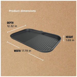 Placa para grelhar XL Woodfire Grill. para OG800 por OG900. Cerâmica. Chapa para grelhar preta preta
