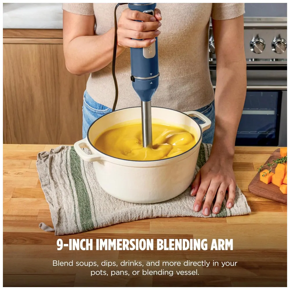 Mixer de Imersão Ninja CI201ND 4 Velocidades 750W Copo 4 Xícaras Azul Marinho