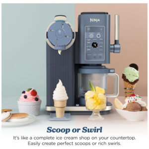 Sorveteira Ninja CREAMi Scoop Swirl 13 em 1 NC701BL Soft Serve Azul Marinho Residencial