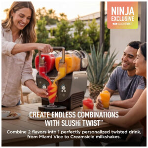 Máquina de Frozen Drink Ninja SLUSHi Twist FS701GN com Dual SlushAssist para Bebidas Geladas
