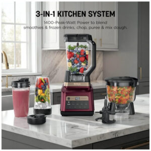 Sistema de cozinha Ninja Professional Plus. 1400WP. Auto iQ. Vermelho. Sistema de cozinha BN801RD1BRN Pro Plus vermelho
