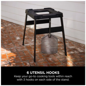 Suporte e Mesa Lateral Ninja Woodfire Universal Stand Mesa Auxiliar Aço Inoxidável para Forno Outdoor Série Woodfire