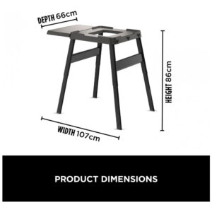 Suporte e Mesa Lateral Ninja Woodfire Universal Stand Mesa Auxiliar Aço Inoxidável para Forno Outdoor Série Woodfire