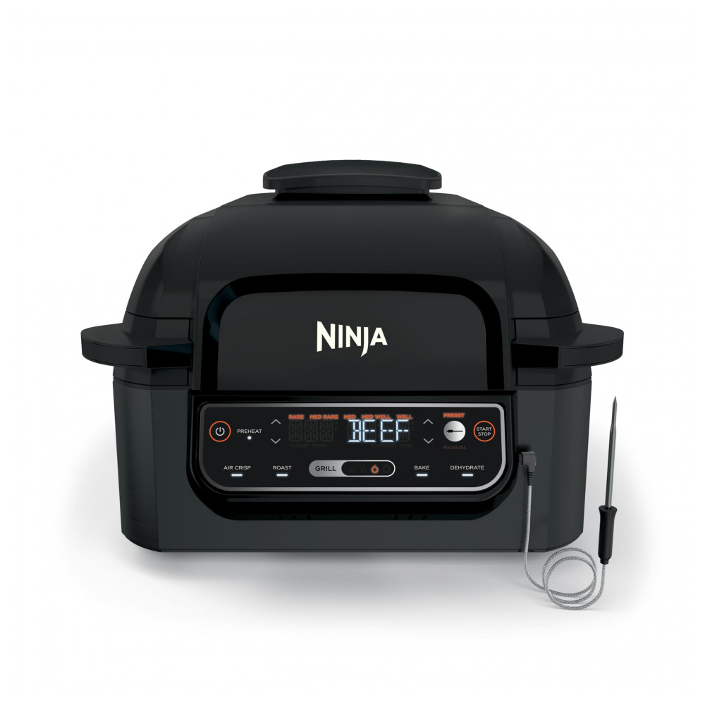 Grill Interno Ninja Foodi Smart 5 em 1 com Air Fryer 3,8 L LG451BK Preto Grelha, Assa, Desidrata e Doura