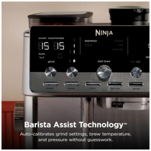 Ninja Luxe Café Mini Plus com AutoFroth. Gotejamento de café expresso. Inoxidável. ES351 Aço Inoxidável