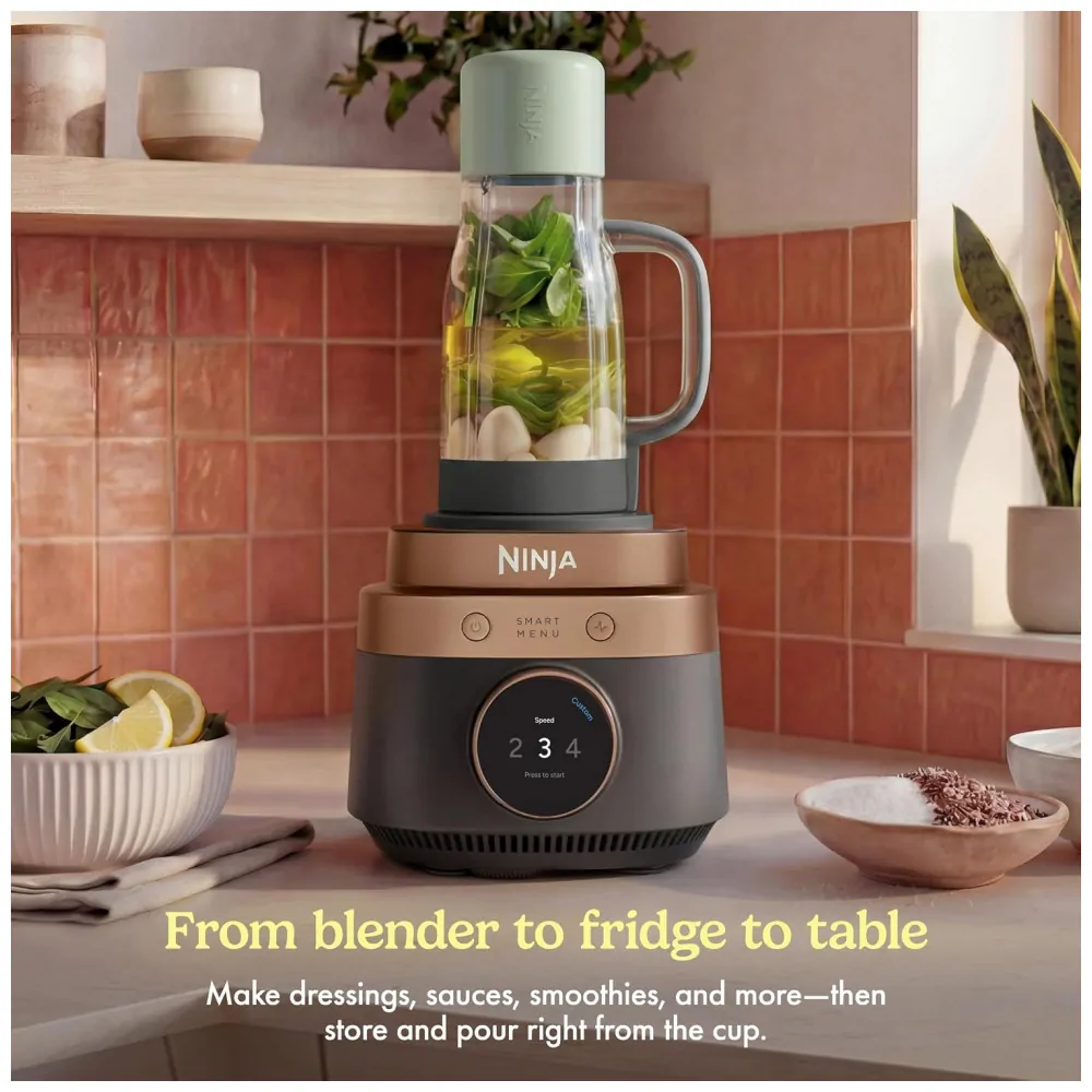Liquidificador Ninja CrushBOSS 4 em 1 1850W Jarra 2,1L Processador com Cortador Automático Onyx