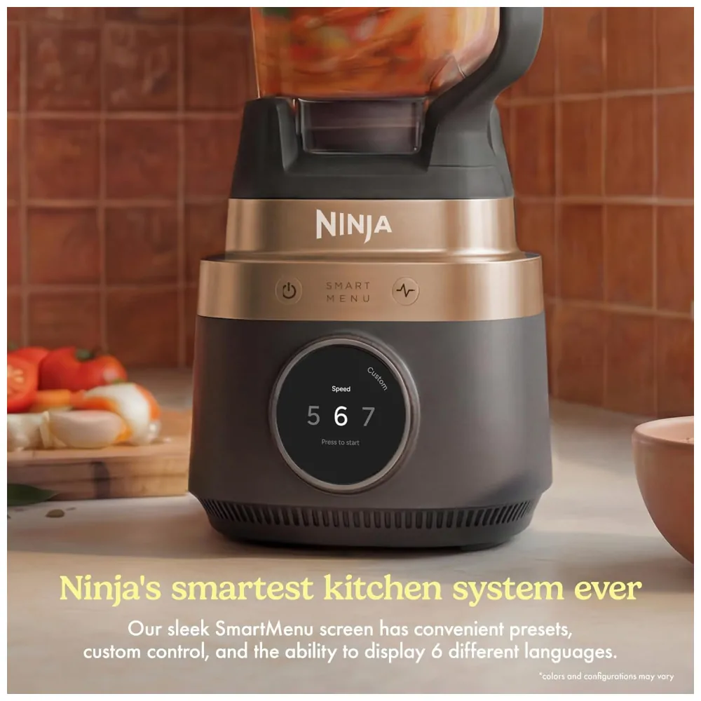 Liquidificador Ninja CrushBOSS 4 em 1 1850W Jarra 2,1L Processador com Cortador Automático Onyx