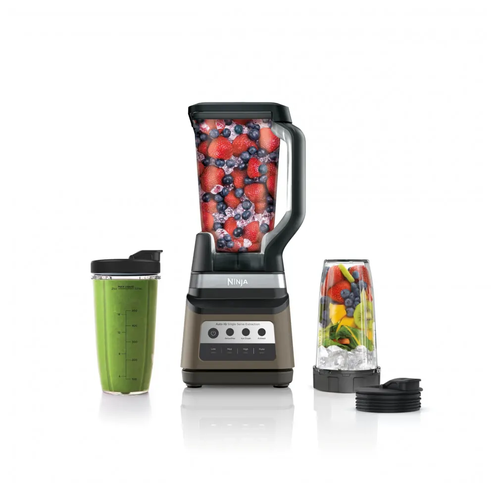 Liquidificador Ninja Professional Plus DUO. 1400WP. Auto iQ. 2,54 gramas. BN751SDBRN Pro Plus DUO Mistura Areia