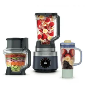 Liquidificador Ninja CrushBOSS 3 em 1 com Processador de Alimentos 1850W 72 oz Azul Marinho
