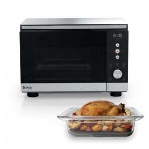 Micro ondas com Air Fryer Ninja Crispi MW101 14 em 1 Prata Bancada 0,9 Pés Cúbicos