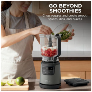 Liquidificador Ninja BO402 Sistema de Cozinha Bege 4 em 1 Processador 2,1L 1200W 120V