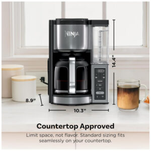 Cafeteira Programável Ninja Fresh Brew Premium XL Jarra de Vidro 14 Xícaras Aço Inox