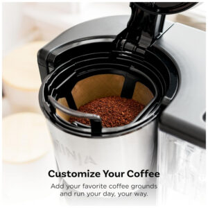 Cafeteira Programável Ninja Fresh Brew Premium XL Jarra de Vidro 14 Xícaras Aço Inox