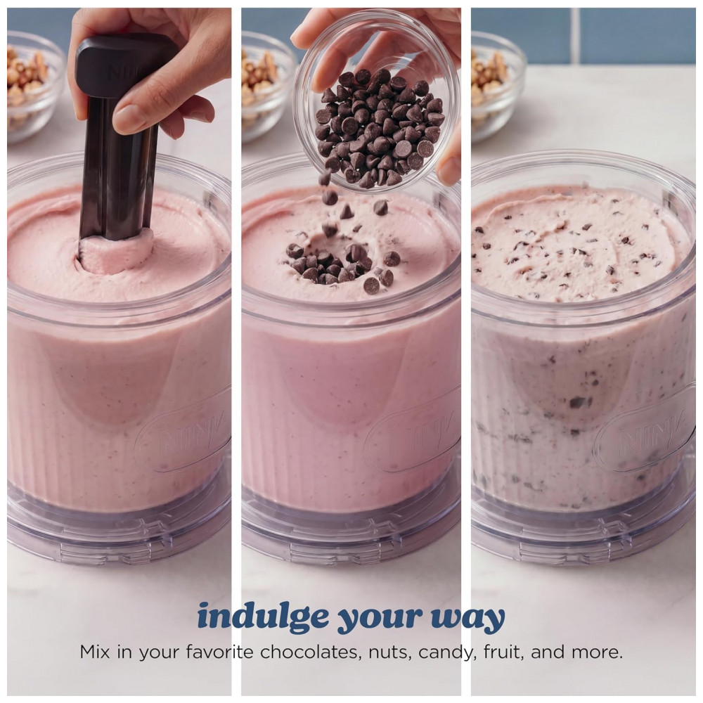 Sorveteira Ninja CREAMi XL 11 em 1 NC601BR Potes de 24 oz com 11 Modos Gelato Smoothie Bowl Mocha