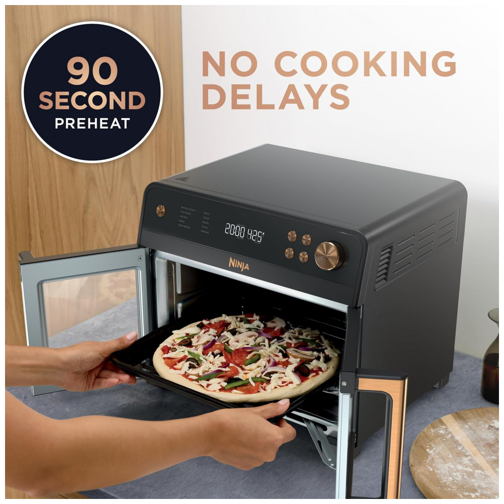 Forno Air Fryer Ninja French Door Premier 10 em 1 Porta Dupla 19,2 L 20,3 qt Preto FO101BK