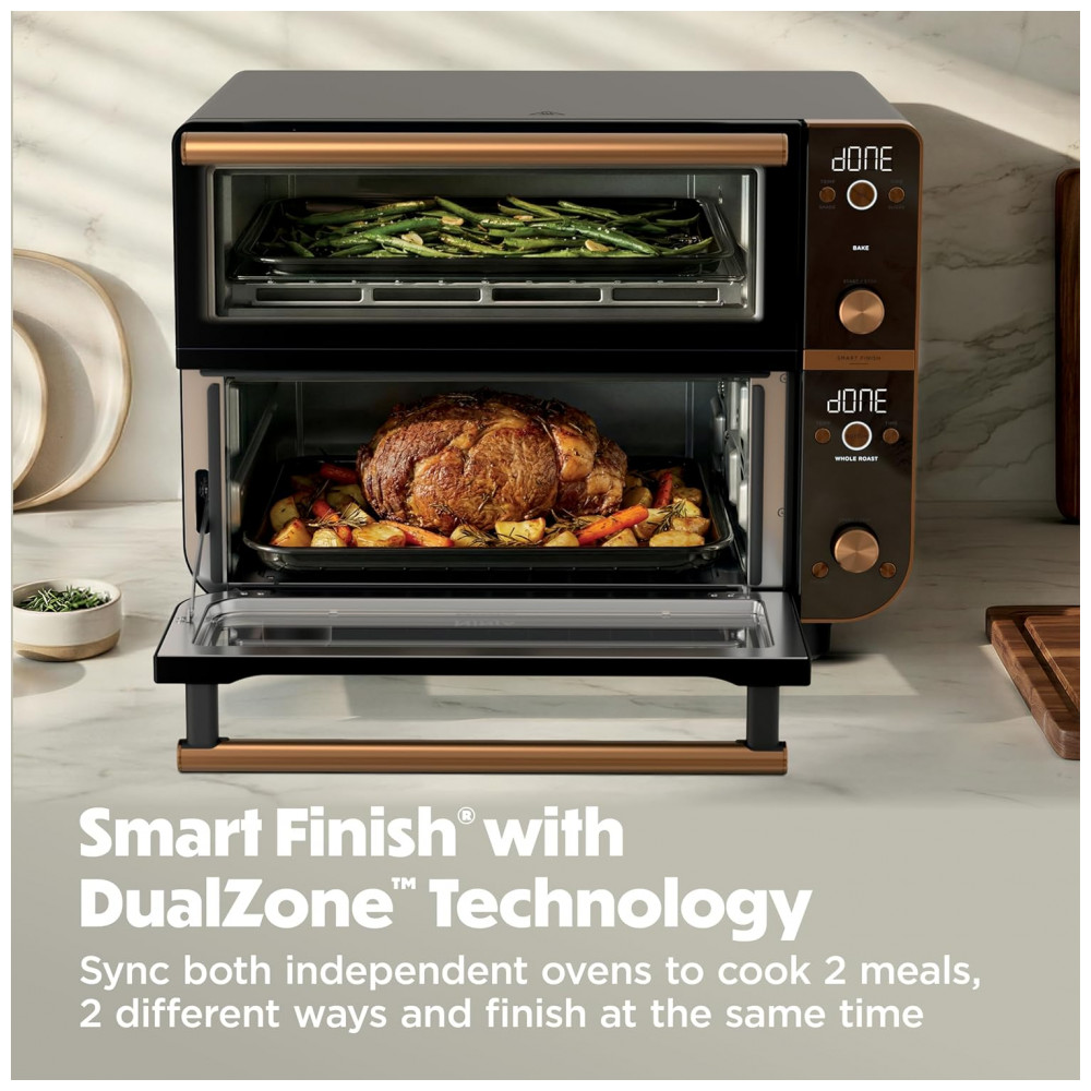 Forno Duplo Ninja Double Oven Pro Smart XL Air Fryer 28 Litros 12 em 1 Preto Onyx