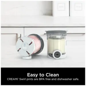 Potes e Tampas Ninja CREAMi Swirl 2 em 1 Pote de 473 ml para Sorvete e Soft Serve 2 Unidades NC700