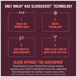Máquina de Slush Ninja SLUSHi Smart FS351BL Tanque 88 oz Tecnologia SlushAisst Sem Gelo