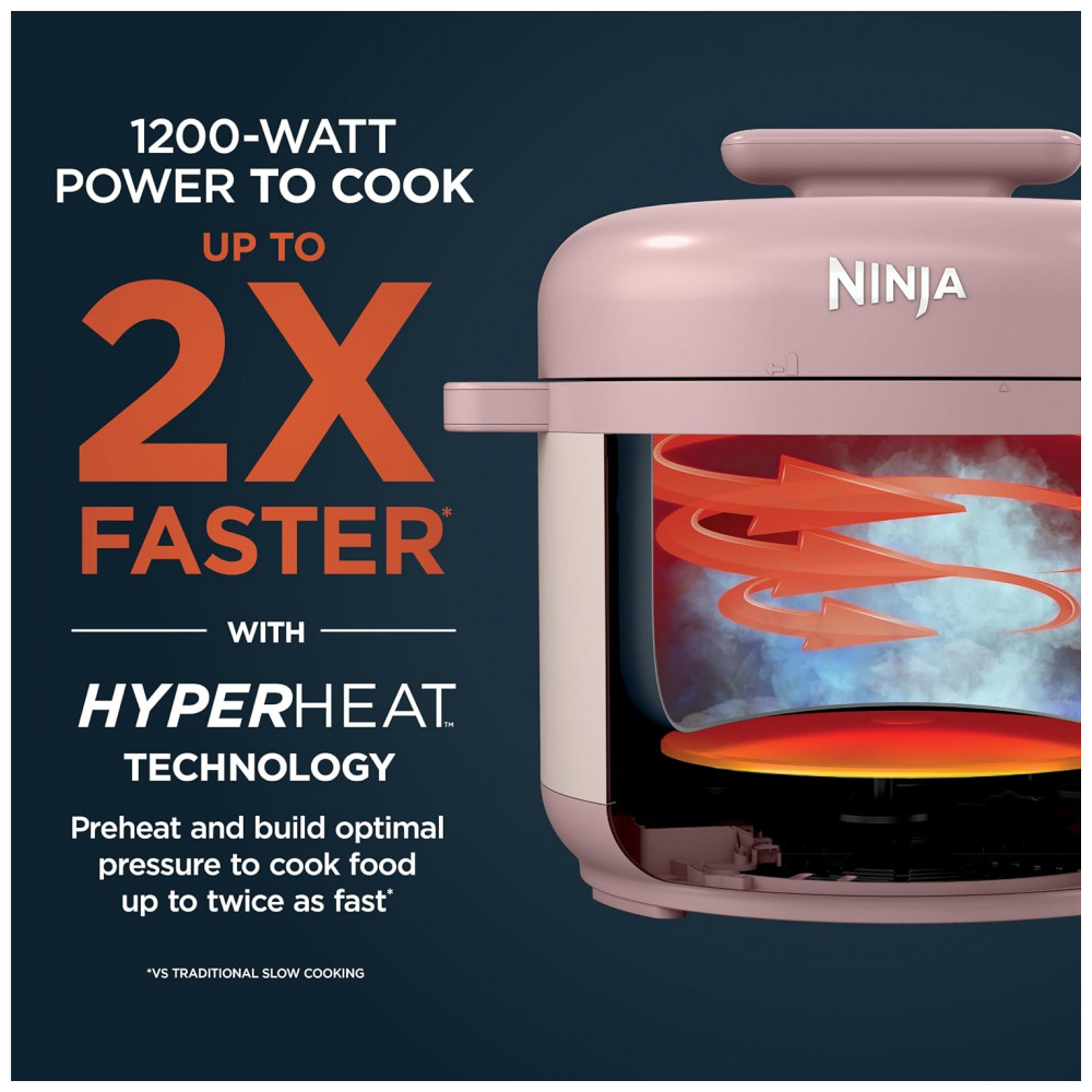Panela de pressão Ninja HyperHeat 9 em 1. 6.06 litros. Rosa. PC201PK