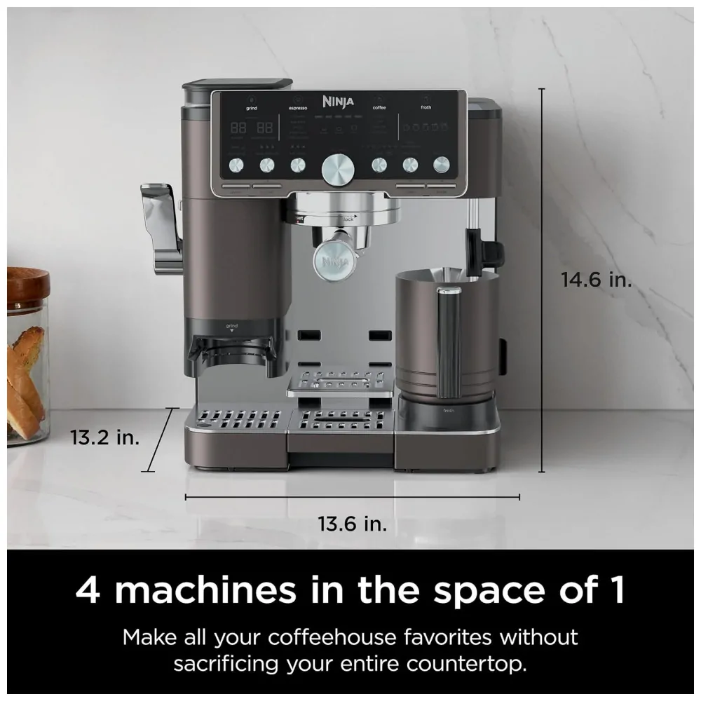 Máquina de Espresso Ninja Luxe Café Pro Series ES701BR Capacidade 2 Litros para Espresso e Latte