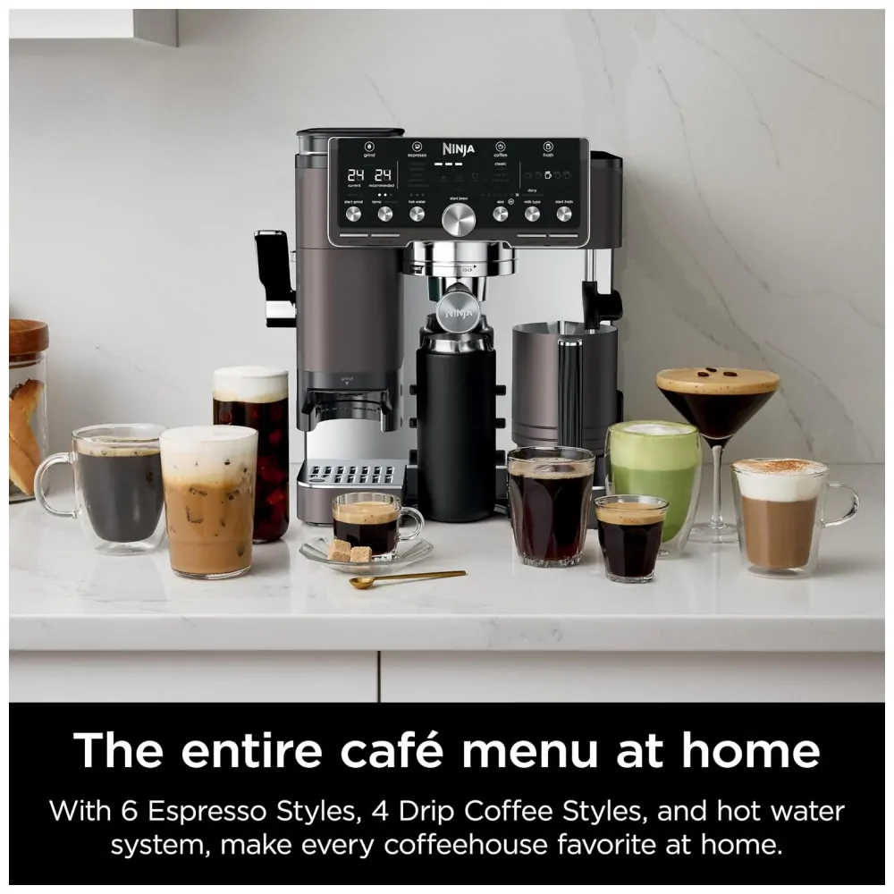 Máquina de Espresso Ninja Luxe Café Pro Series ES701BR Capacidade 2 Litros para Espresso e Latte