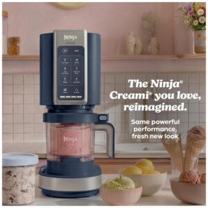 Sorveteira Ninja Creami 7 em 1 Recipiente 473 ml Gelato Sorvete Sorbet Azul Marinho NC351