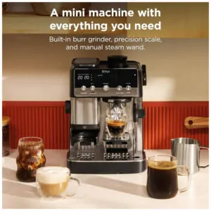 Cafeteira Espresso Ninja Luxe Café Mini ES301 com Moedor e Vaporizador 1650W Aço Inox