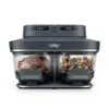 Air Fryer de Vidro Ninja Crispi DualZone 6 em 1 Duas Cubas de 3,8 L 4 qt 1785W Prata Cyberspace