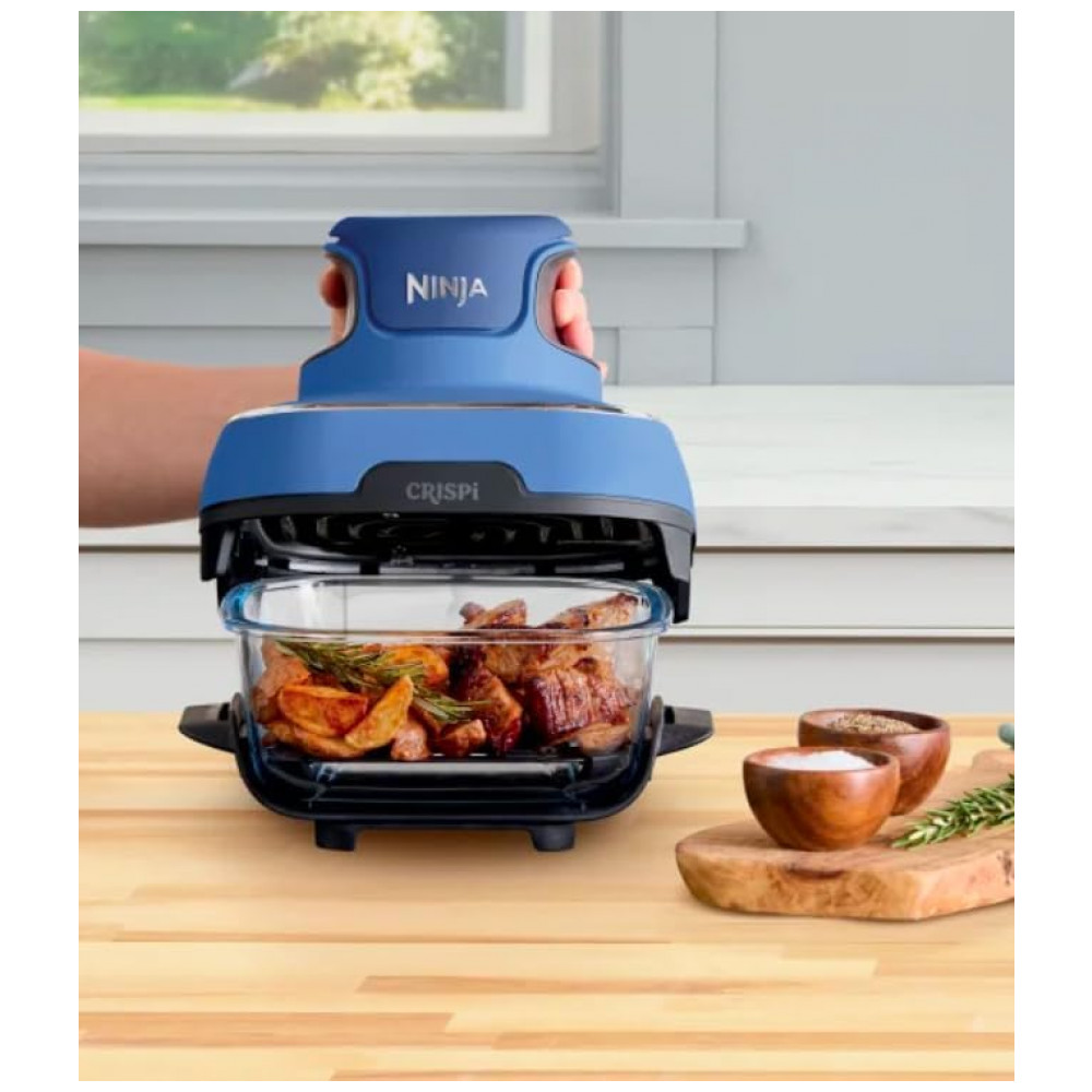 Air Fryer Portátil Ninja Crispi 3,8L Azul e Preto 1500W Até 230 C com Potes de Vidro