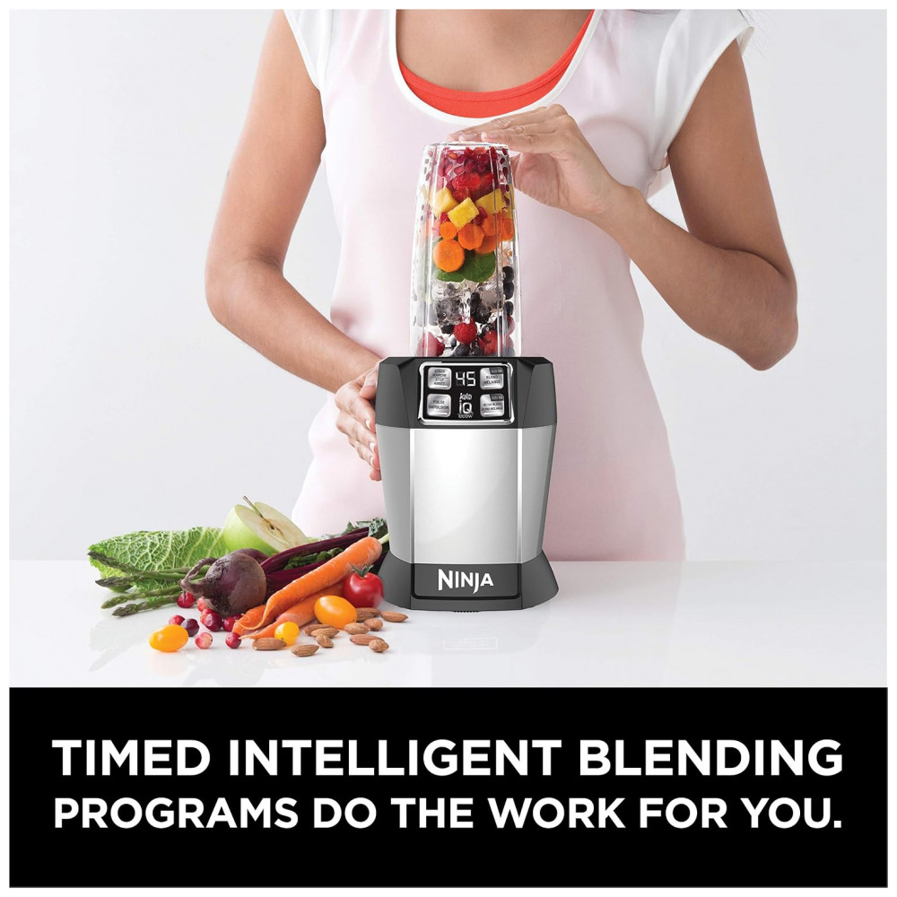 Liquidificador Ninja BL481C Nutri Ninja Auto iQ 1000W Bowl e Copo Portátil 907 g