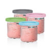 Pacote de 4 canecas originais Ninja CREAMi. Compatível com as sorveteiras das séries NC299 e NC300s. Sem BPA e seguro