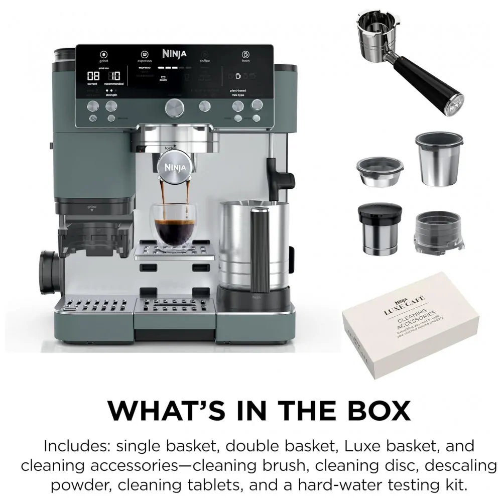 Cafeteira Ninja Luxe Café Premier Espresso, Drip e Cold Brew Moinho Integrado 1650W Verde