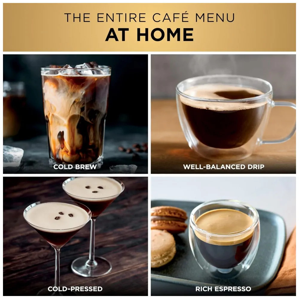 Cafeteira Ninja Luxe Café Premier Espresso, Drip e Cold Brew Moinho Integrado 1650W Verde